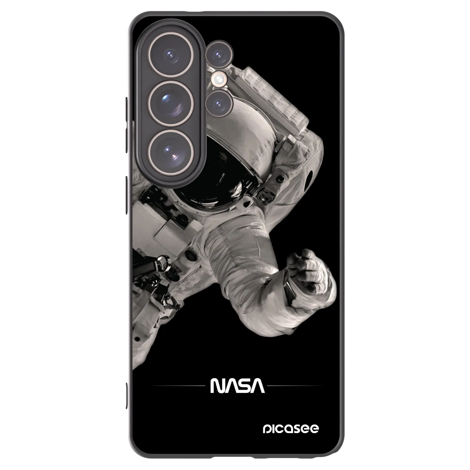 Picasee silikonowe czarne etui na Samsung Galaxy S26 Ultra - Astronaut Big