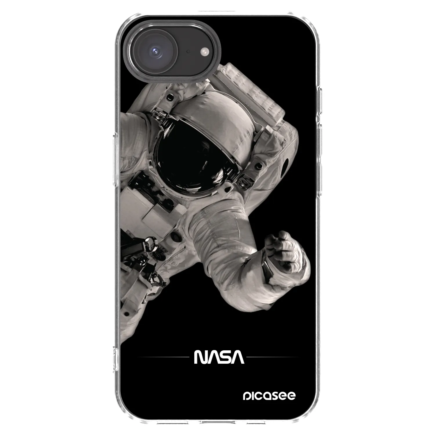 Picasee silikonowe przeźroczyste etui na Apple iPhone 17e - Astronaut Big