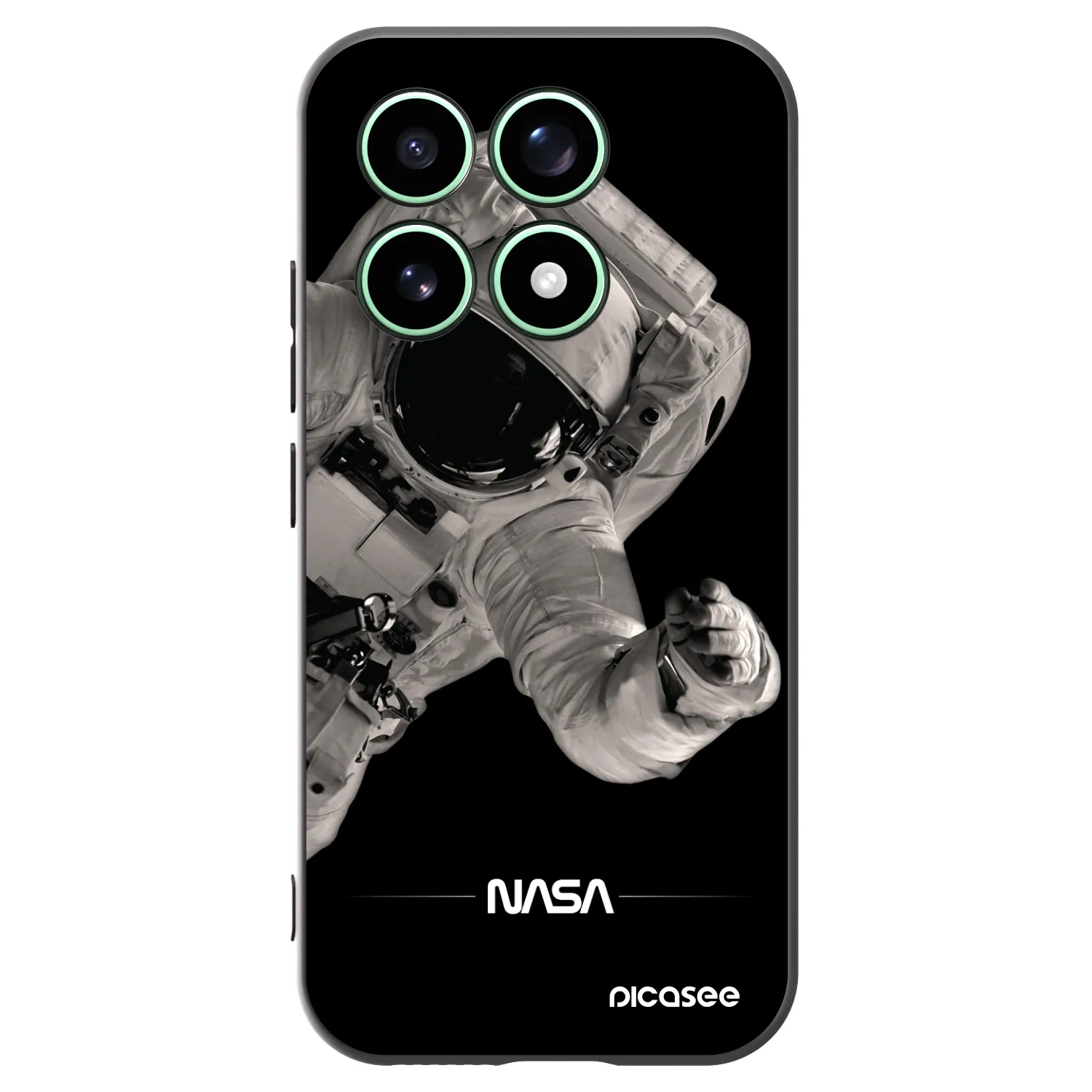 Picasee silikonowe czarne etui na Xiaomi 17 - Astronaut Big