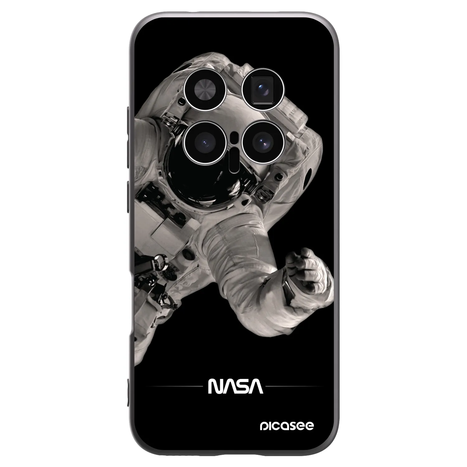 Picasee silikonowe czarne etui na Honor Magic8 Pro 5G - Astronaut Big