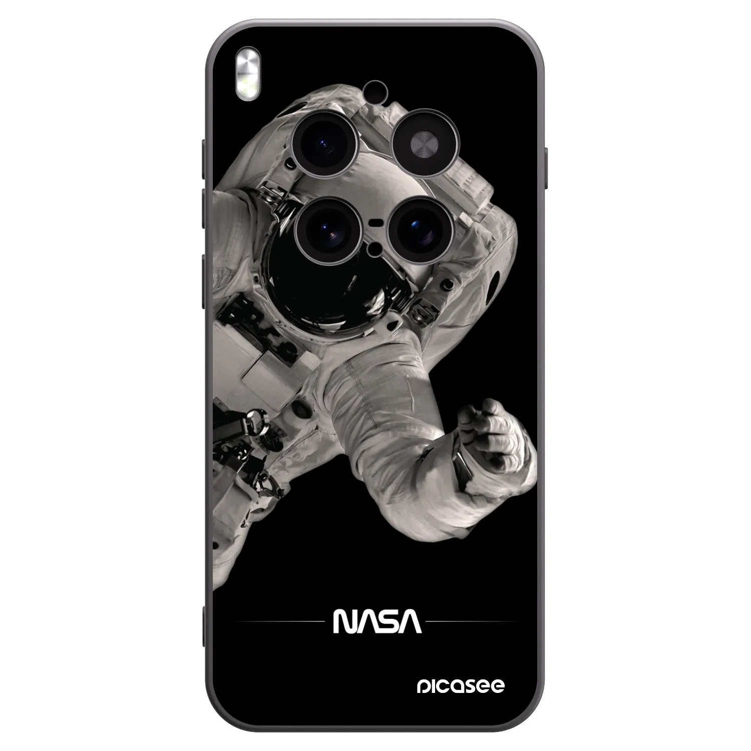 Picasee silikonowe czarne etui na Vivo X300 Pro - Astronaut Big