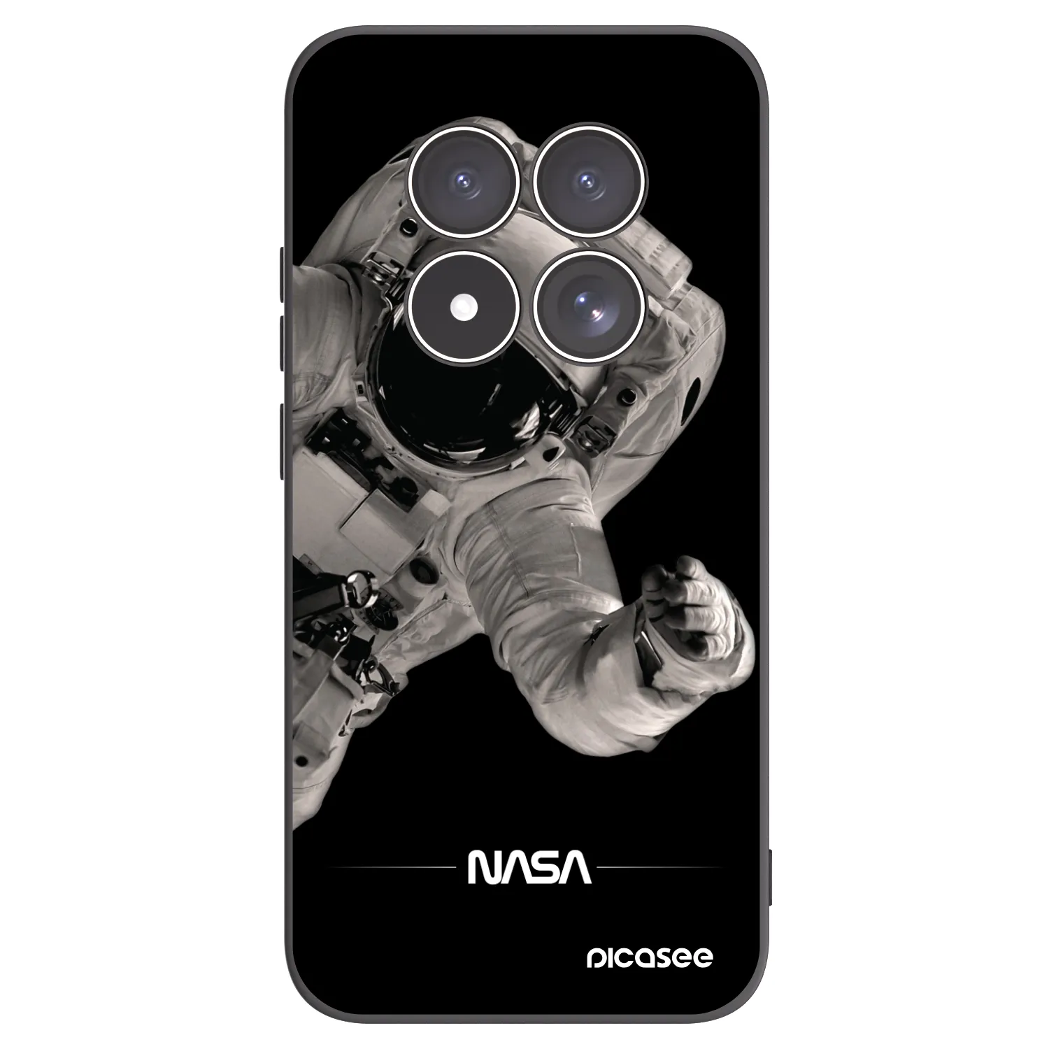 Picasee silikonowe czarne etui na Xiaomi Redmi Note 15 Pro 5G - Astronaut Big