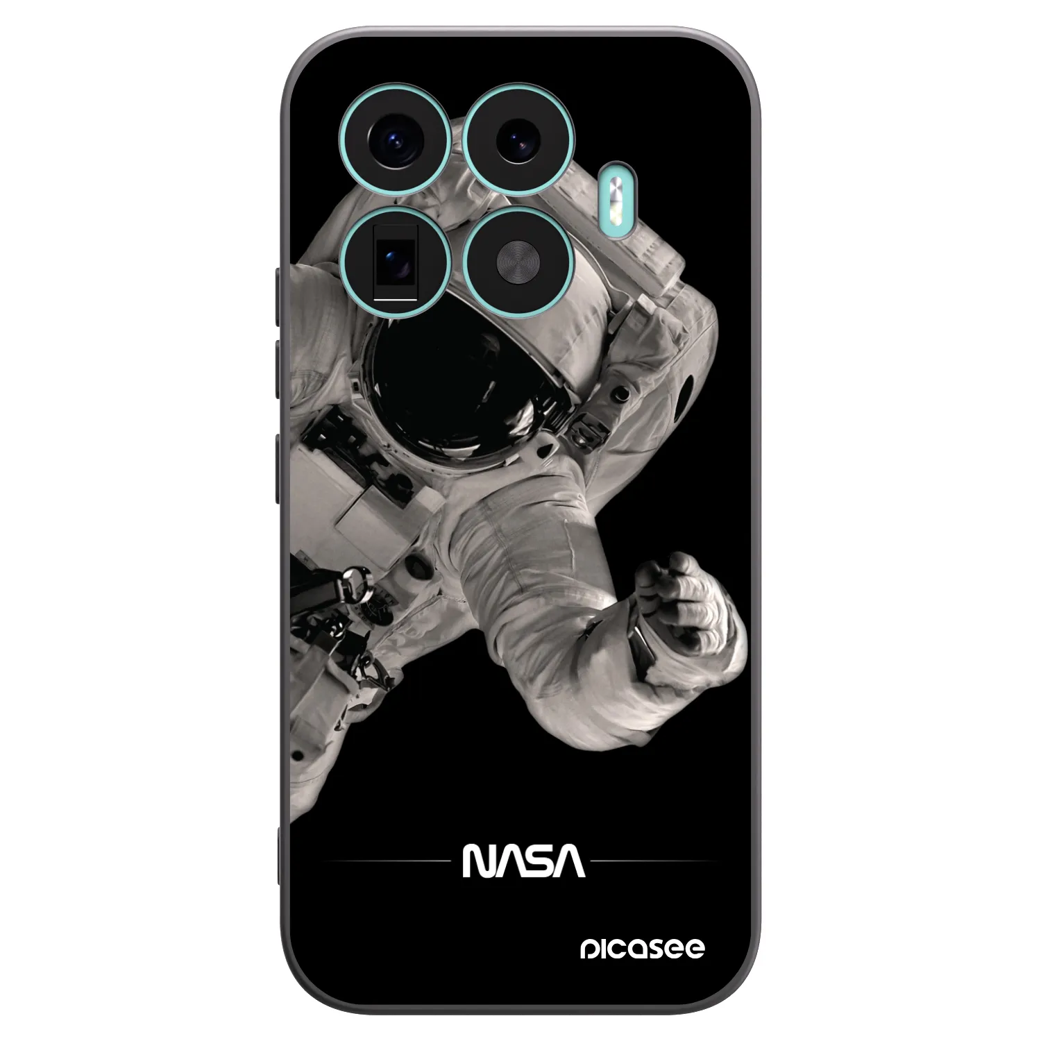 Picasee silikonowe czarne etui na Xiaomi 17T - Astronaut Big
