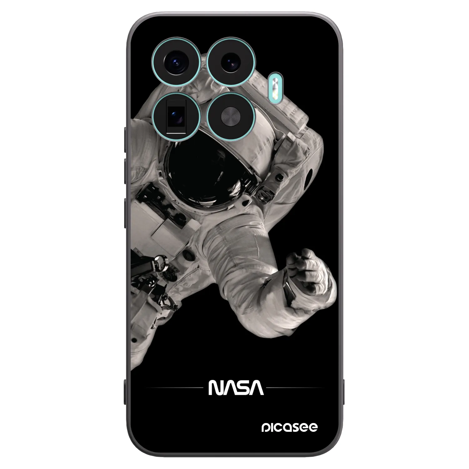 Picasee silikonowe czarne etui na Xiaomi 17T Pro - Astronaut Big