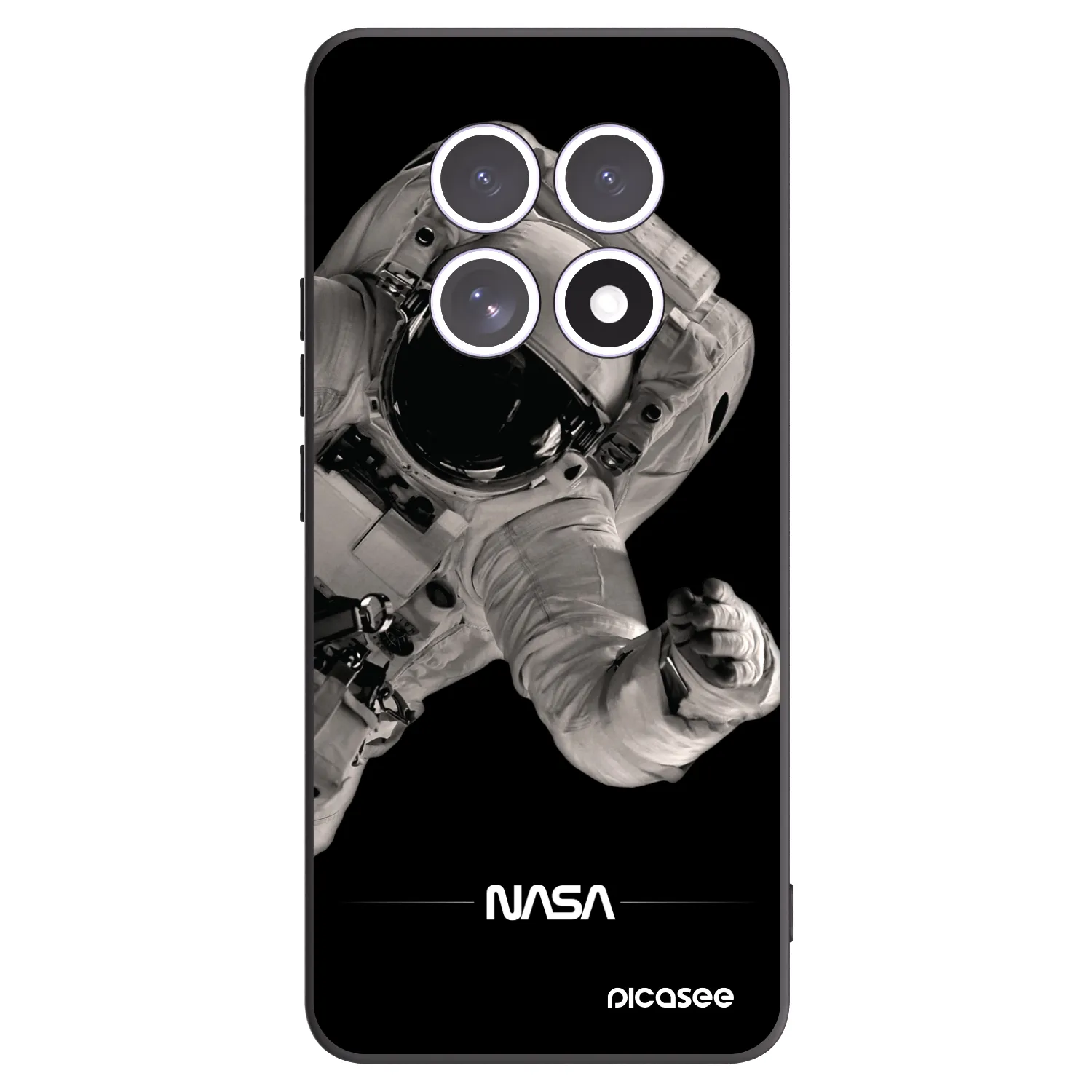 Picasee silikonowe czarne etui na Xiaomi Redmi Note 15 5G - Astronaut Big