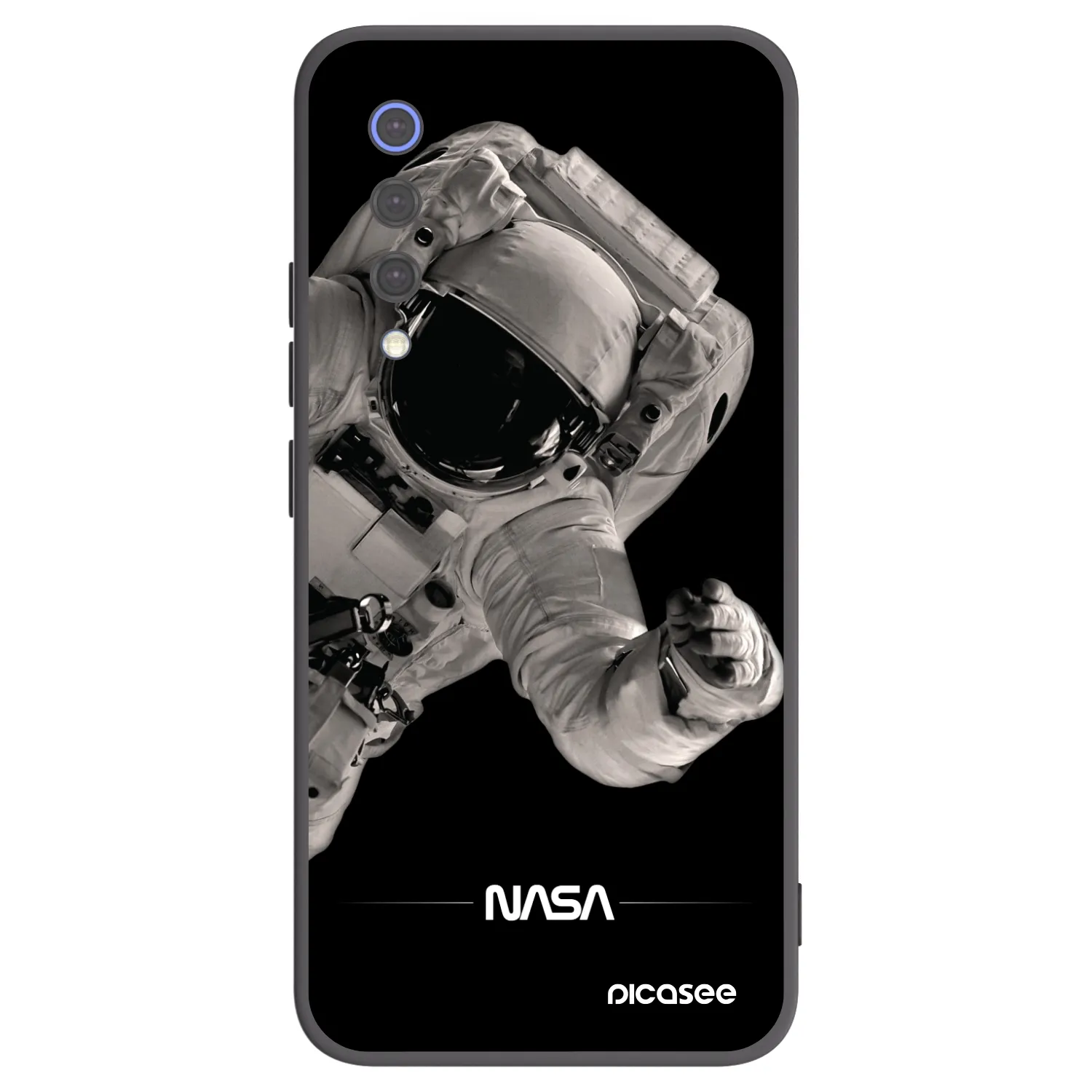 Picasee silikonowe czarne etui na Xiaomi Mi 9 SE - Astronaut Big