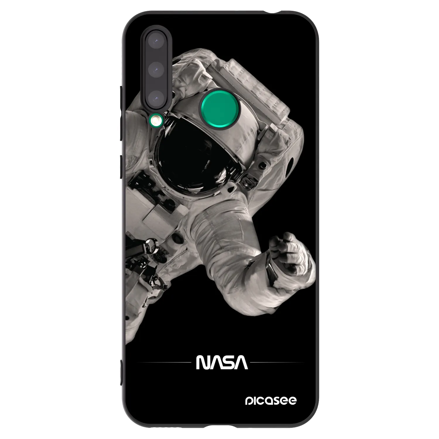 Picasee silikonowe czarne etui na Honor 20 Lite - Astronaut Big
