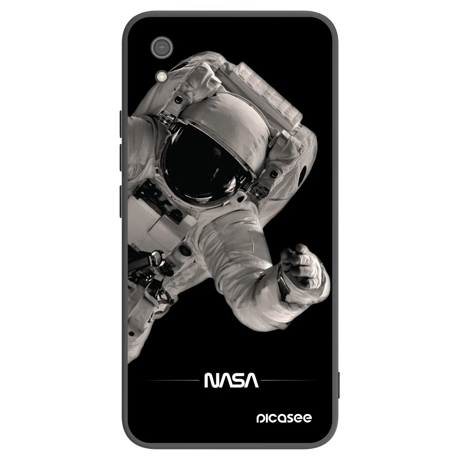 Picasee silikonowe czarne etui na Xiaomi Redmi 7A - Astronaut Big