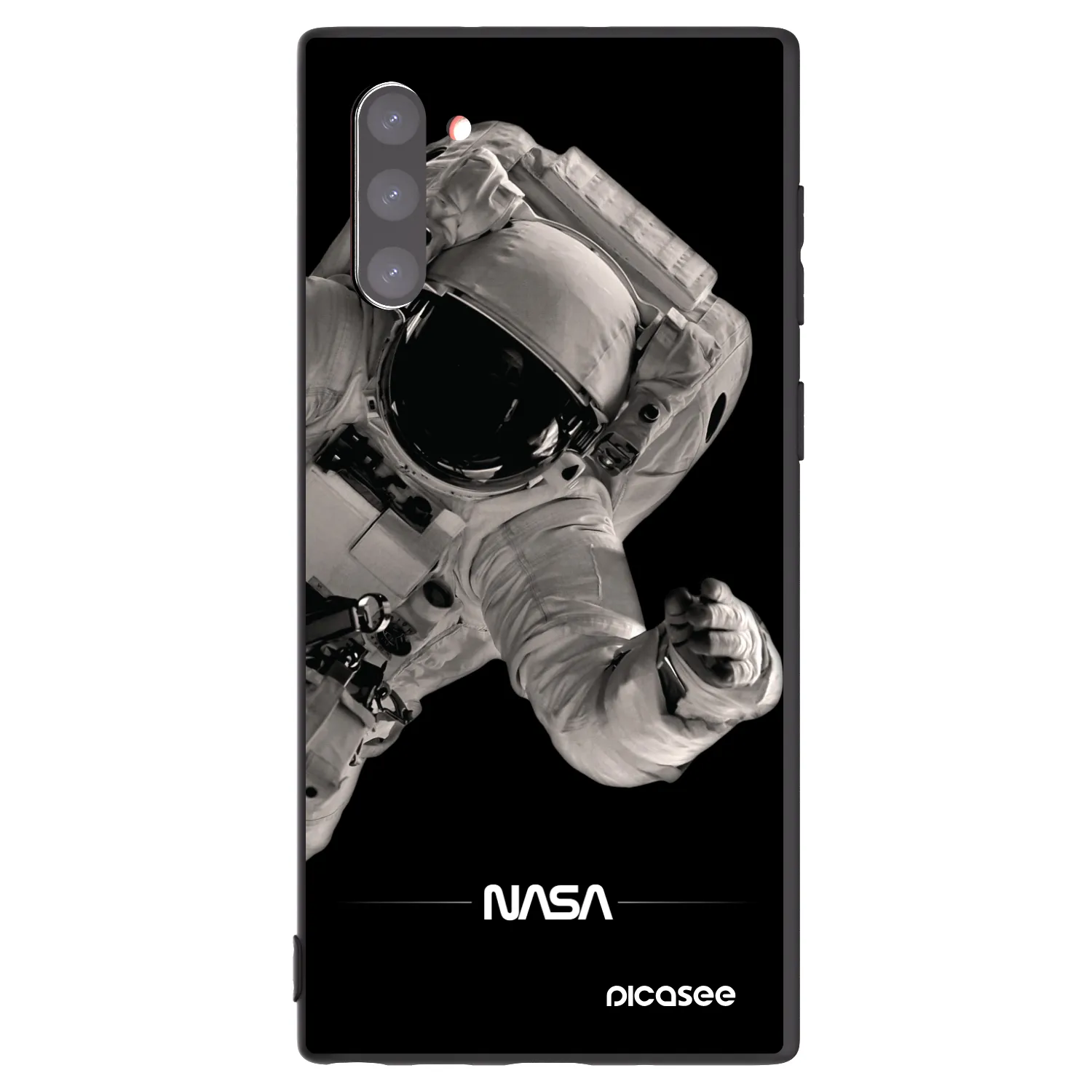 Picasee silikonowe czarne etui na Samsung Galaxy Note 10 N970F - Astronaut Big