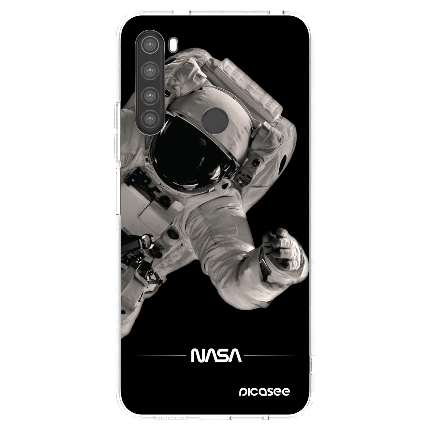 Picasee silikonowe przeźroczyste etui na Xiaomi Redmi Note 8 - Astronaut Big