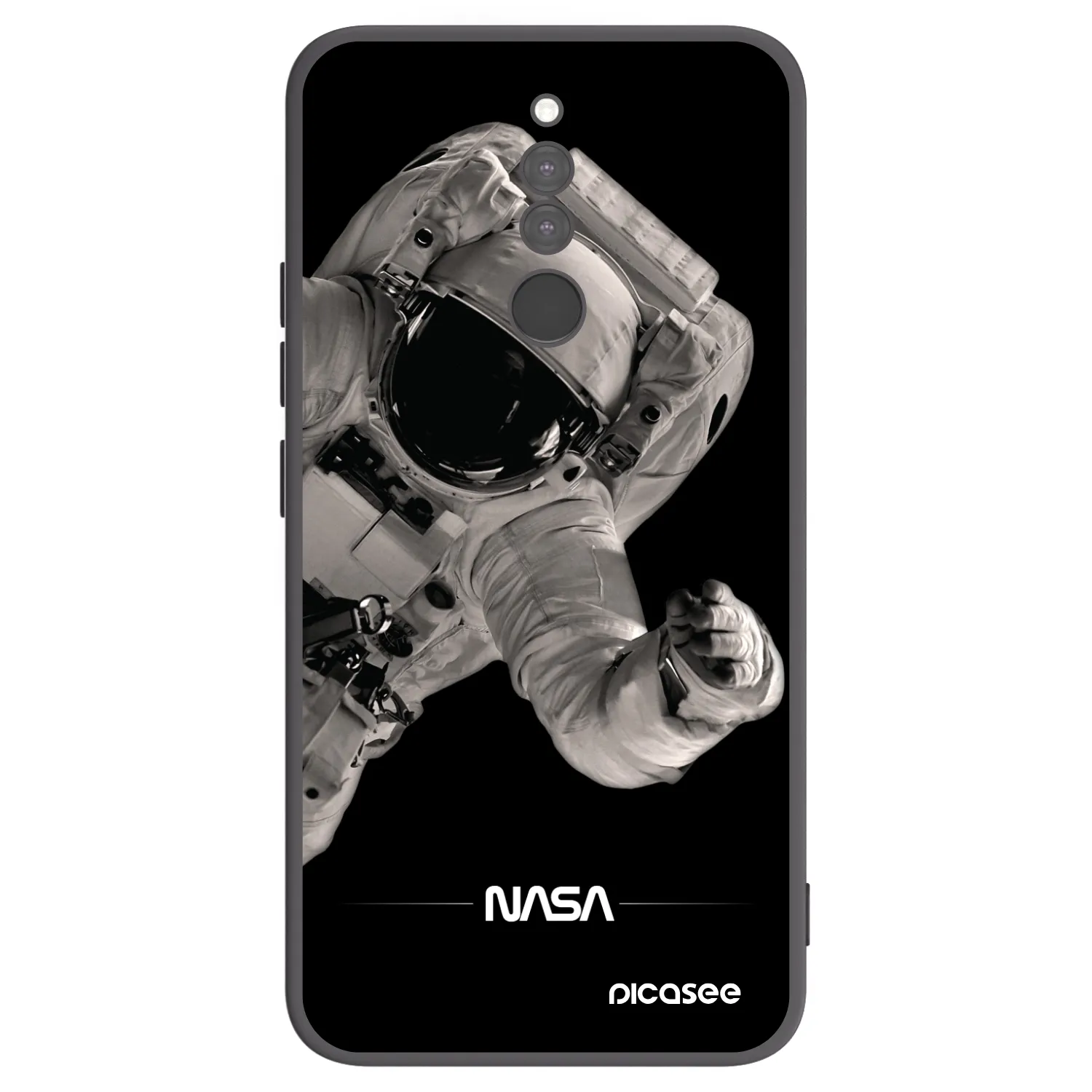 Picasee silikonowe czarne etui na Xiaomi Redmi 8 - Astronaut Big