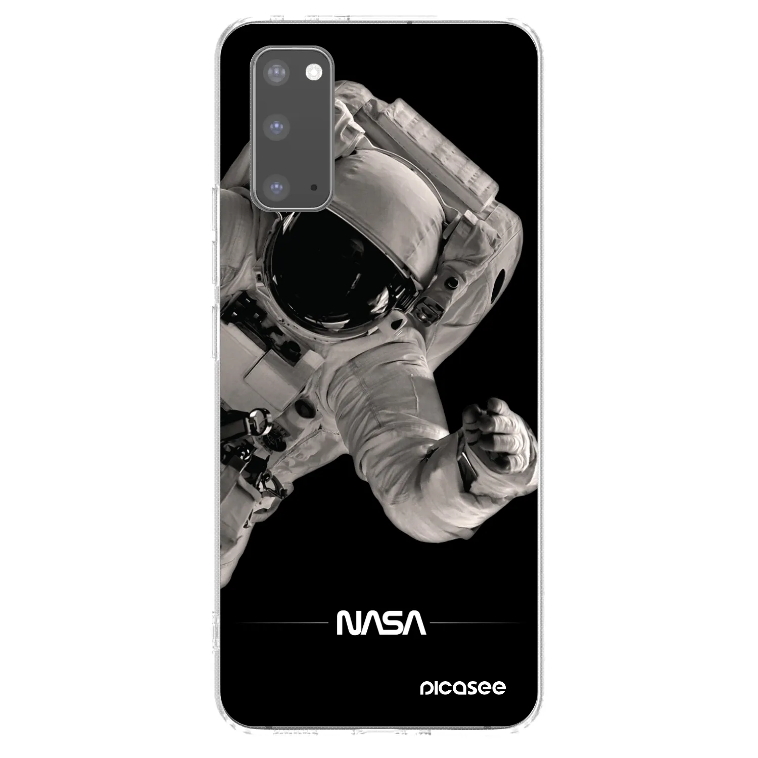 Picasee silikonowe przeźroczyste etui na Samsung Galaxy S20 G980F - Astronaut Big