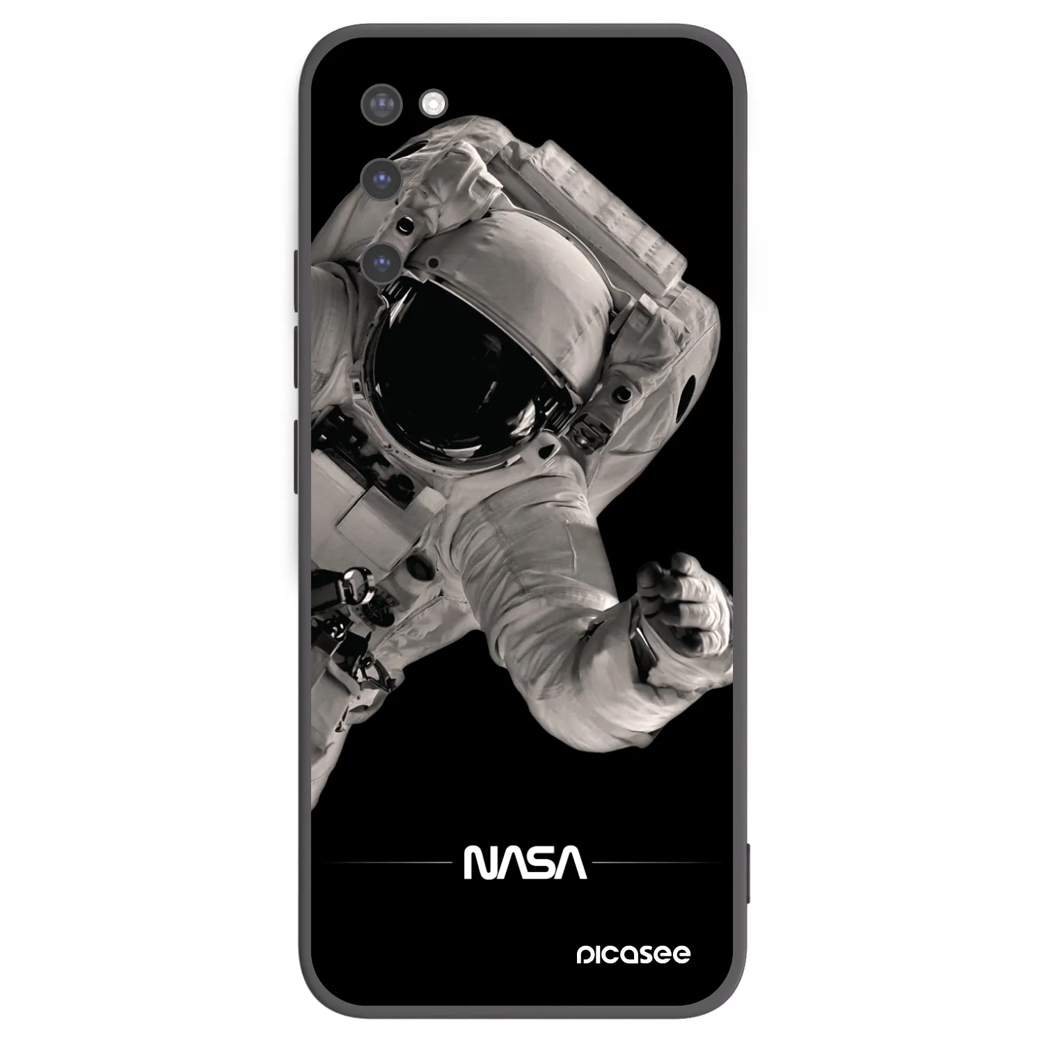 Picasee silikonowe czarne etui na Samsung Galaxy S20 G980F - Astronaut Big