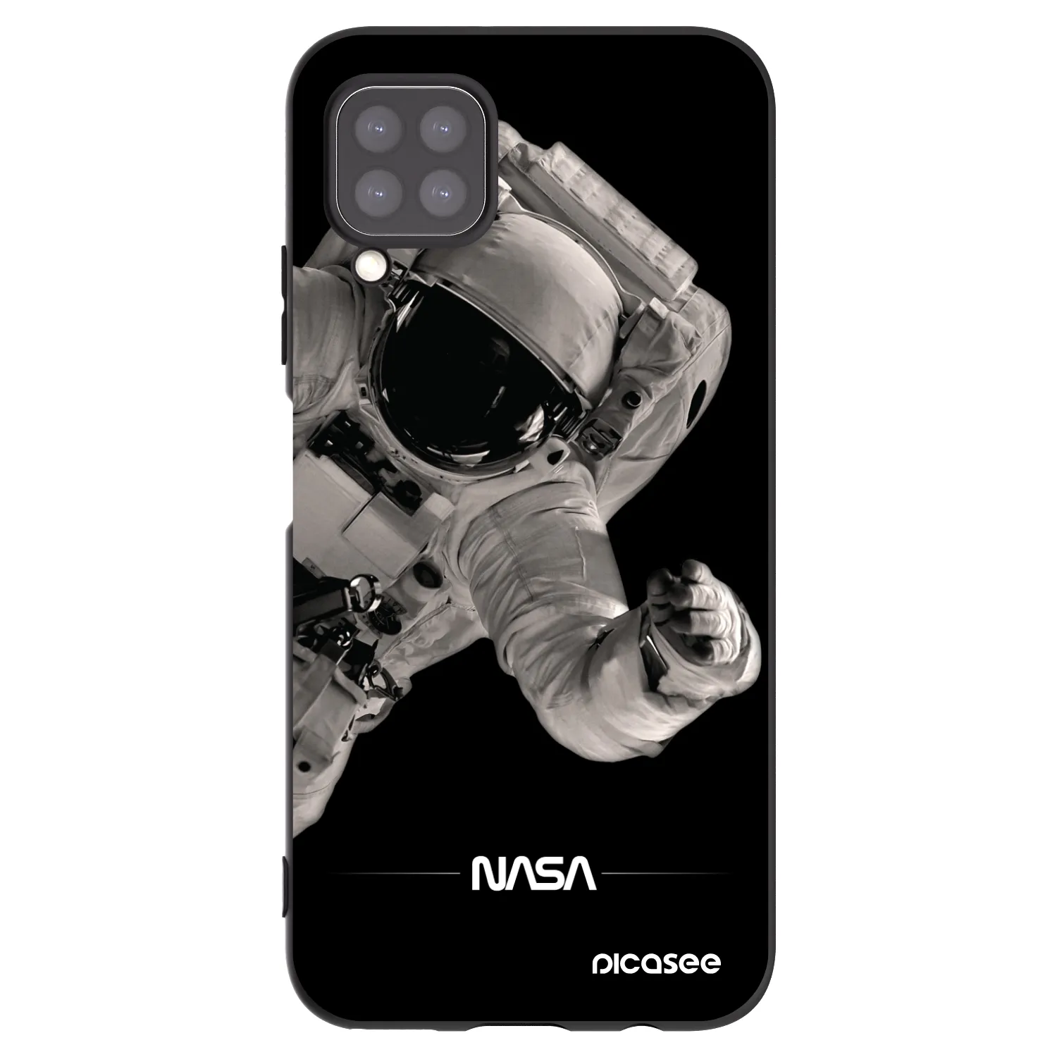 Picasee silikonowe czarne etui na Huawei P40 Lite - Astronaut Big