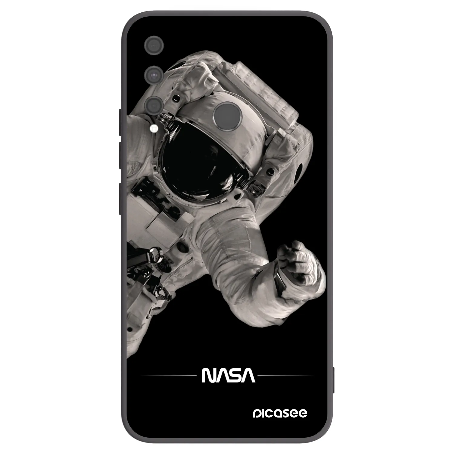 Picasee silikonowe czarne etui na Huawei P40 Lite E - Astronaut Big