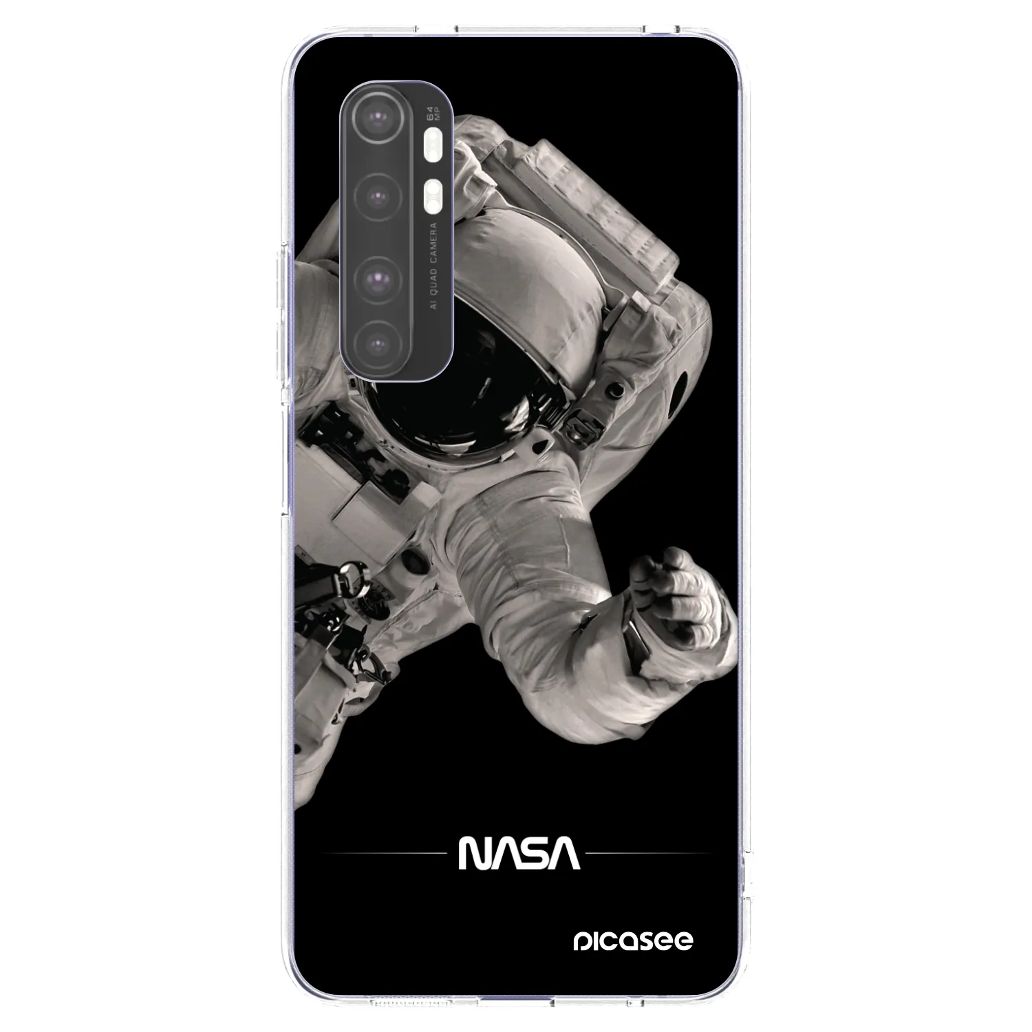 Picasee silikonowe przeźroczyste etui na Xiaomi Mi Note 10 Lite - Astronaut Big