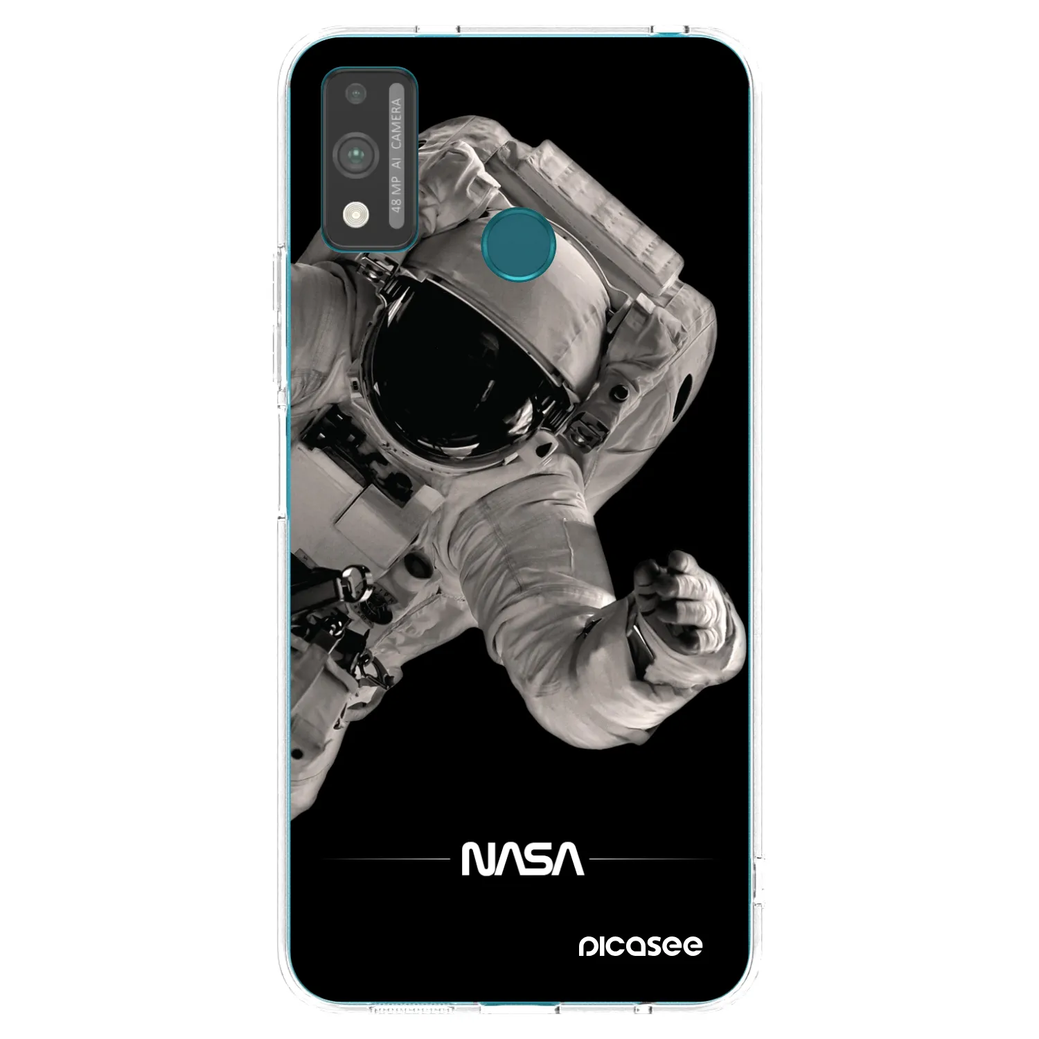 Picasee silikonowe przeźroczyste etui na Honor 9X Lite - Astronaut Big