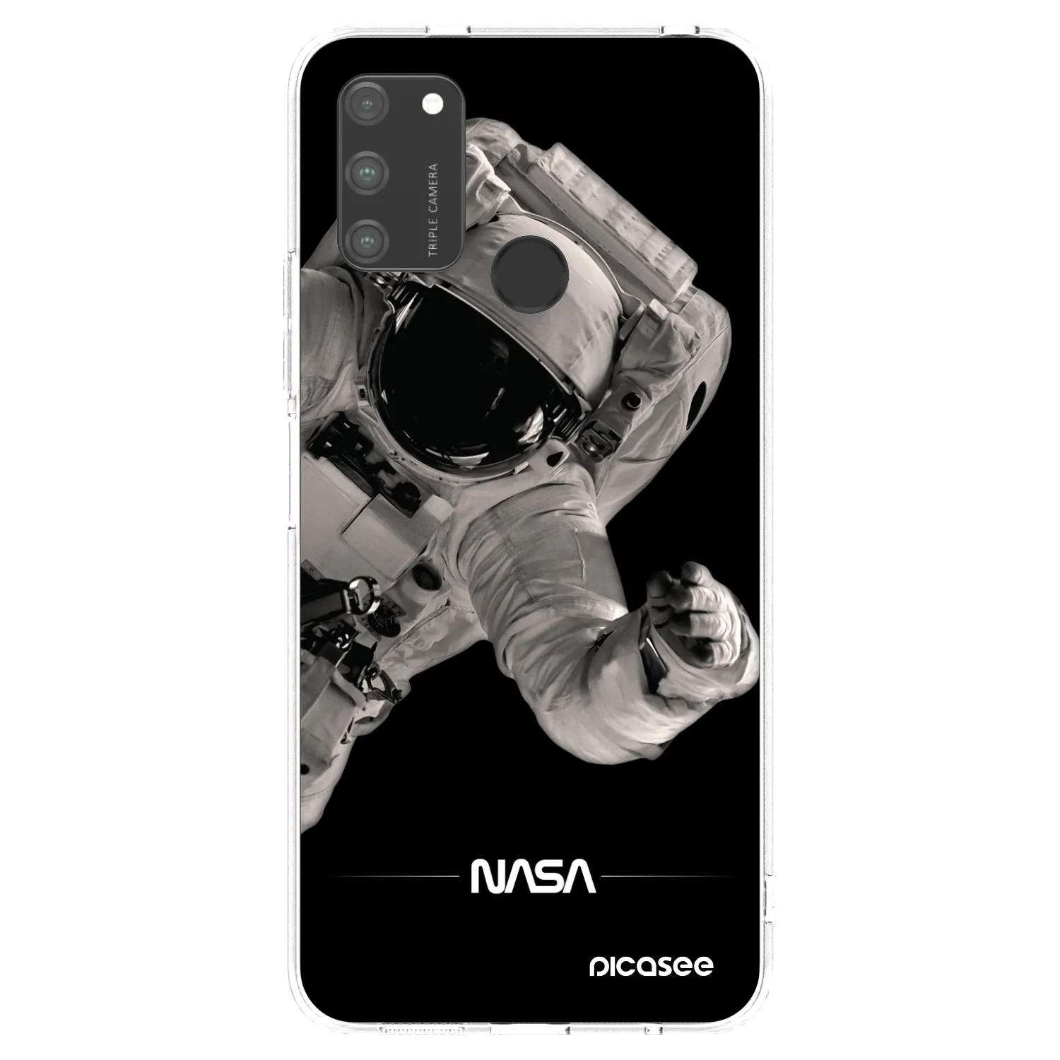 Picasee silikonowe przeźroczyste etui na Honor 9A - Astronaut Big