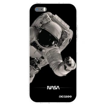 Picasee silikonowe przeźroczyste etui na Apple iPhone 5/5S/SE - Astronaut Big