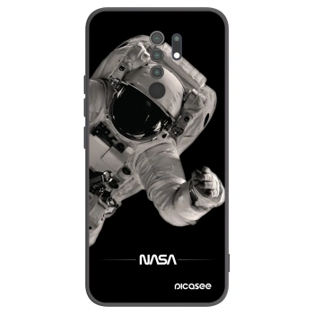 Picasee silikonowe czarne etui na Xiaomi Redmi 9 - Astronaut Big