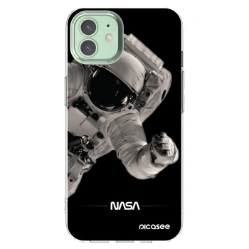 Picasee silikonowe przeźroczyste etui na Apple iPhone 12 - Astronaut Big