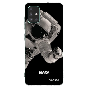 Picasee silikonowe przeźroczyste etui na Samsung Galaxy M51 M515F - Astronaut Big