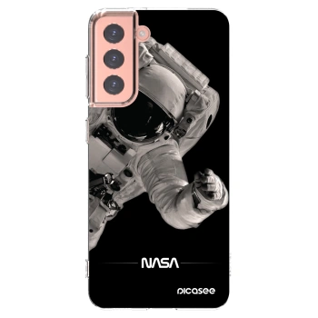 Picasee silikonowe przeźroczyste etui na Samsung Galaxy S21 5G G991B - Astronaut Big