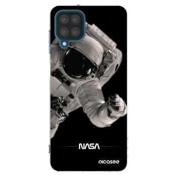 Picasee silikonowe przeźroczyste etui na Samsung Galaxy A12 A125F - Astronaut Big