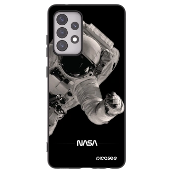 Picasee silikonowe czarne etui na Samsung Galaxy A52 5G A525F - Astronaut Big