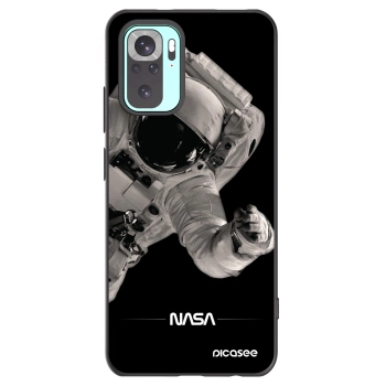 Picasee silikonowe czarne etui na Xiaomi Redmi Note 10 Pro - Astronaut Big