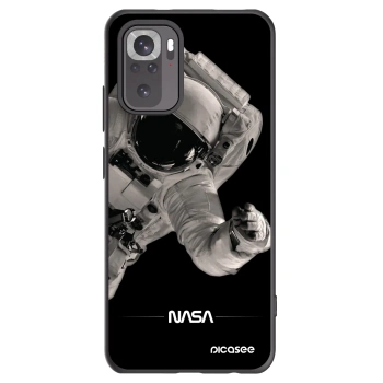 Picasee silikonowe czarne etui na Xiaomi Redmi Note 10S - Astronaut Big