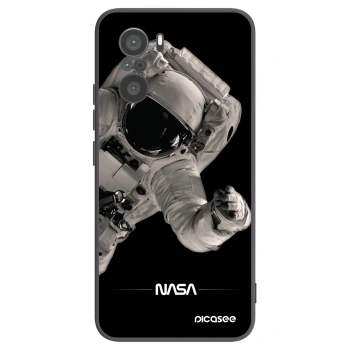 Picasee silikonowe czarne etui na Xiaomi Poco F3 - Astronaut Big