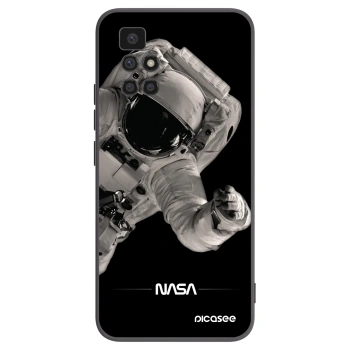 Picasee silikonowe czarne etui na Xiaomi Redmi 10 - Astronaut Big