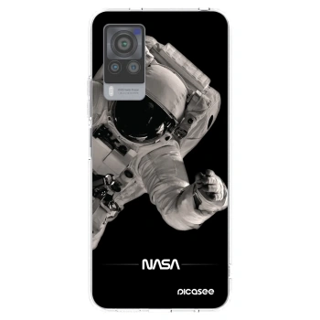 Picasee silikonowe przeźroczyste etui na Vivo X60 Pro 5G - Astronaut Big