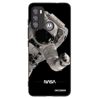 Picasee silikonowe czarne etui na Motorola Moto G60 - Astronaut Big