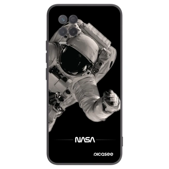 Picasee silikonowe czarne etui na Realme 8 5G - Astronaut Big