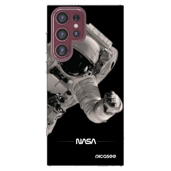 Picasee silikonowe przeźroczyste etui na Samsung Galaxy S22 Ultra 5G - Astronaut Big