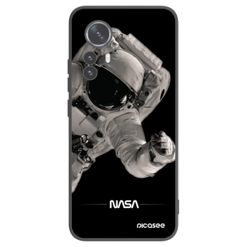 Picasee silikonowe czarne etui na Xiaomi 12 Pro - Astronaut Big