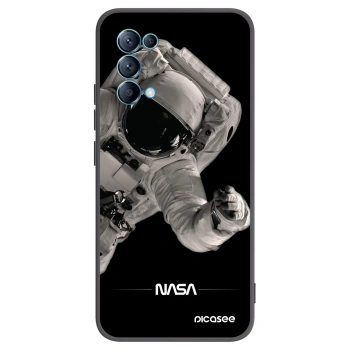 Picasee silikonowe czarne etui na OPPO Reno 5 5G - Astronaut Big