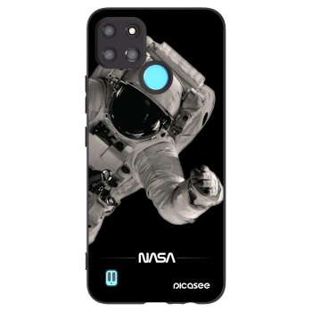 Picasee silikonowe czarne etui na Realme C21Y - Astronaut Big