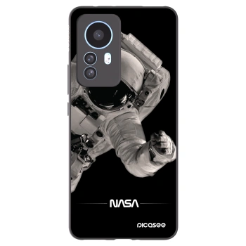 Picasee silikonowe czarne etui na Xiaomi 12T - Astronaut Big