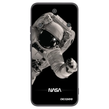 Picasee silikonowe czarne etui na Honor Magic5 Lite 5G - Astronaut Big