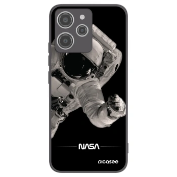 Picasee silikonowe czarne etui na Xiaomi Redmi 12 4G - Astronaut Big