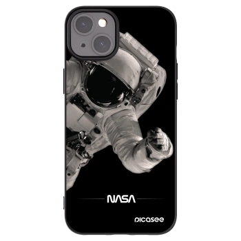 Picasee silikonowe czarne etui na Apple iPhone 15 Plus - Astronaut Big