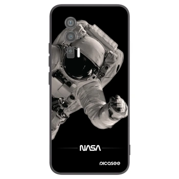 Picasee silikonowe czarne etui na Xiaomi Poco F5 Pro 5G - Astronaut Big