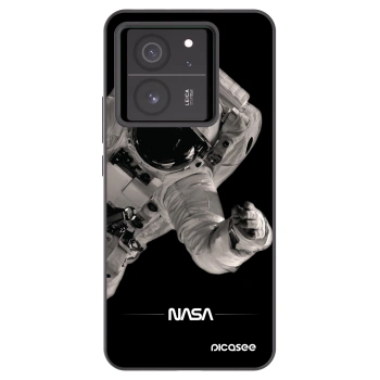 Picasee silikonowe czarne etui na Xiaomi 13T Pro - Astronaut Big