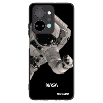 Picasee silikonowe czarne etui na Honor X7a - Astronaut Big