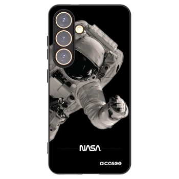 Picasee silikonowe czarne etui na Samsung Galaxy S24 S921B 5G - Astronaut Big