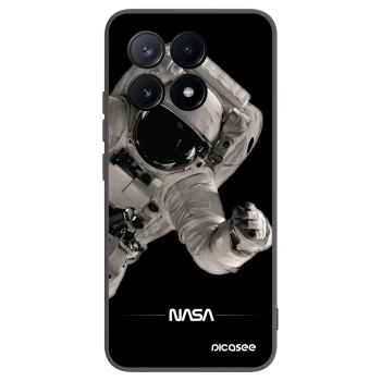Picasee silikonowe czarne etui na Xiaomi Poco X6 Pro - Astronaut Big