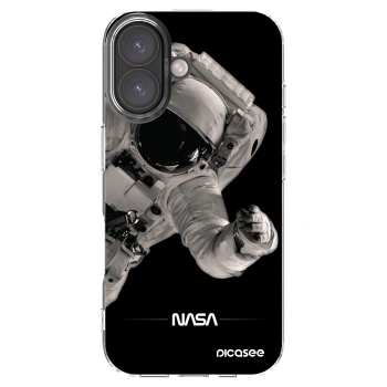 Picasee silikonowe przeźroczyste etui na Apple iPhone 16 - Astronaut Big